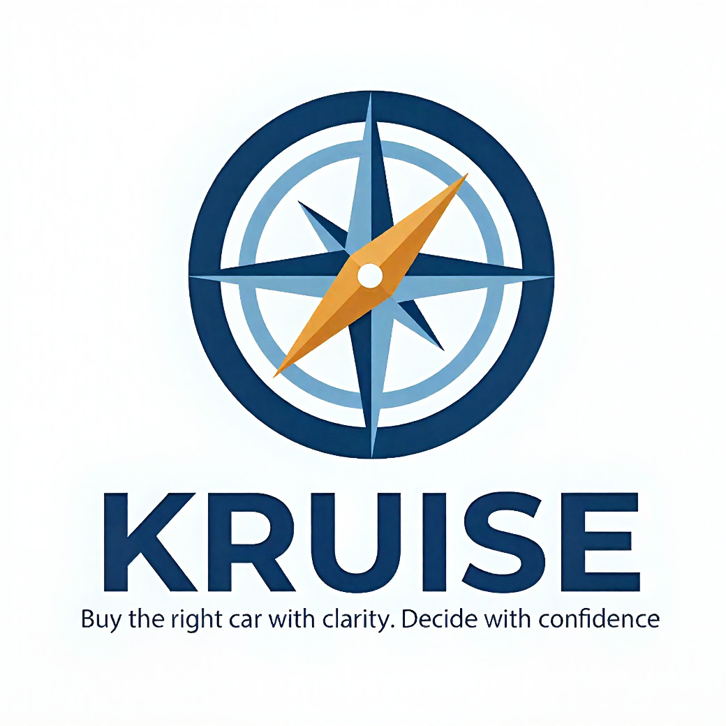 Kruise logo with a compass design on a white background